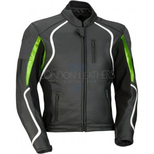RTX Ninja Green Black Leather Motorcycle Jacket RTX Ninja Green Black Leather Motorcycle Jacket
